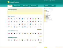 Tablet Screenshot of freshfavicon.com